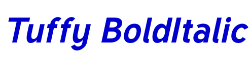 Tuffy BoldItalic шрифт